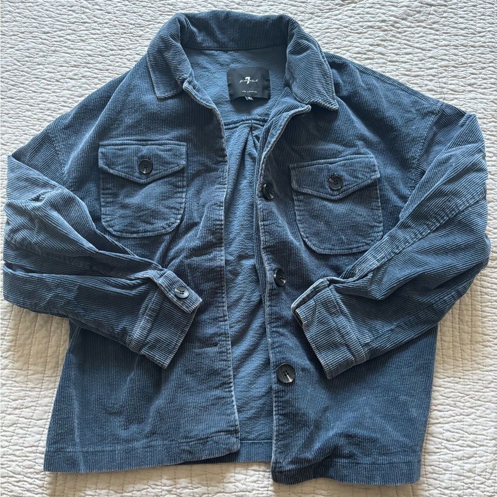 7 for all mankind blue corduroy jacket